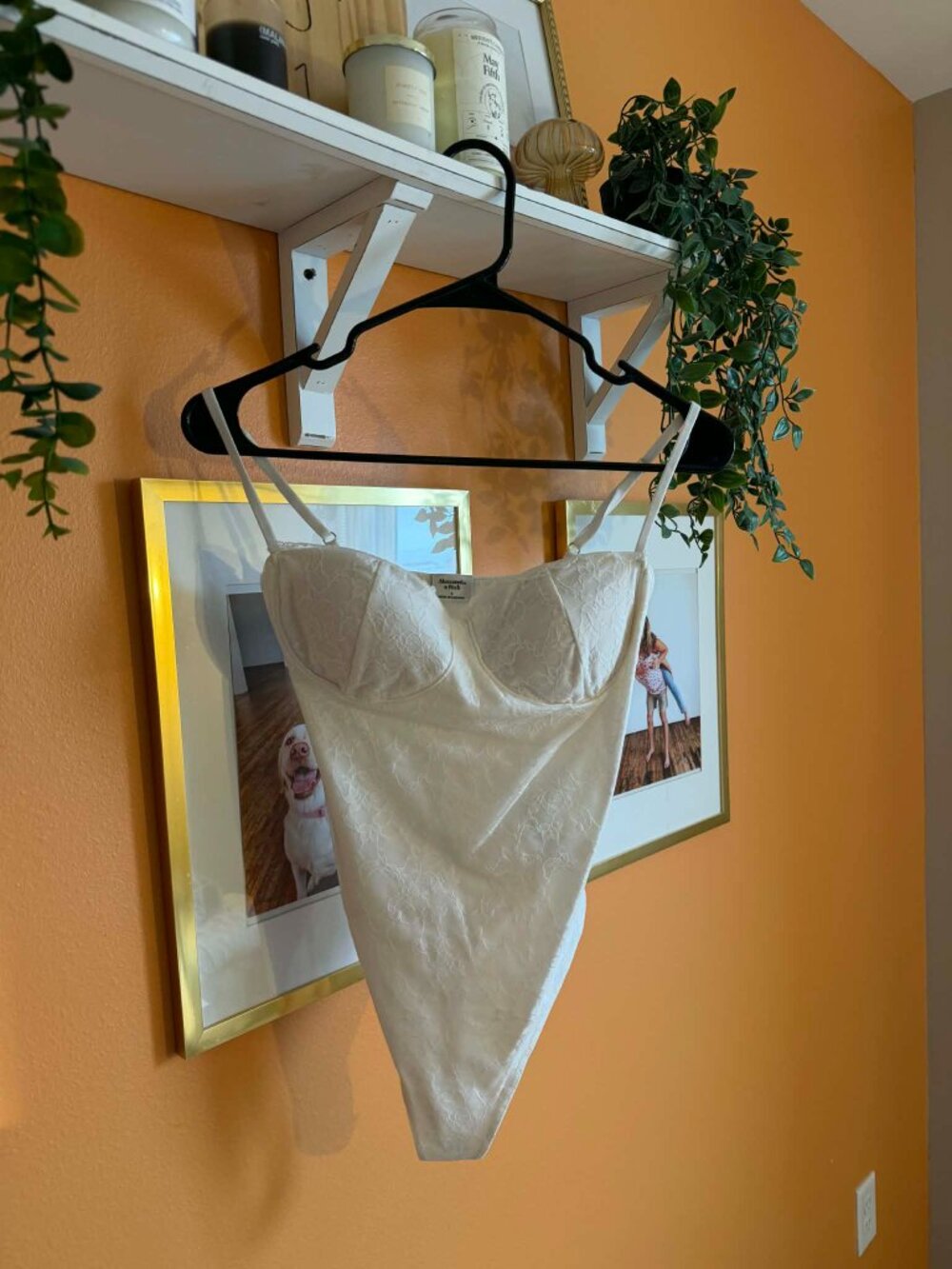 Abercrombie Cream Lace Bodysuit Size S